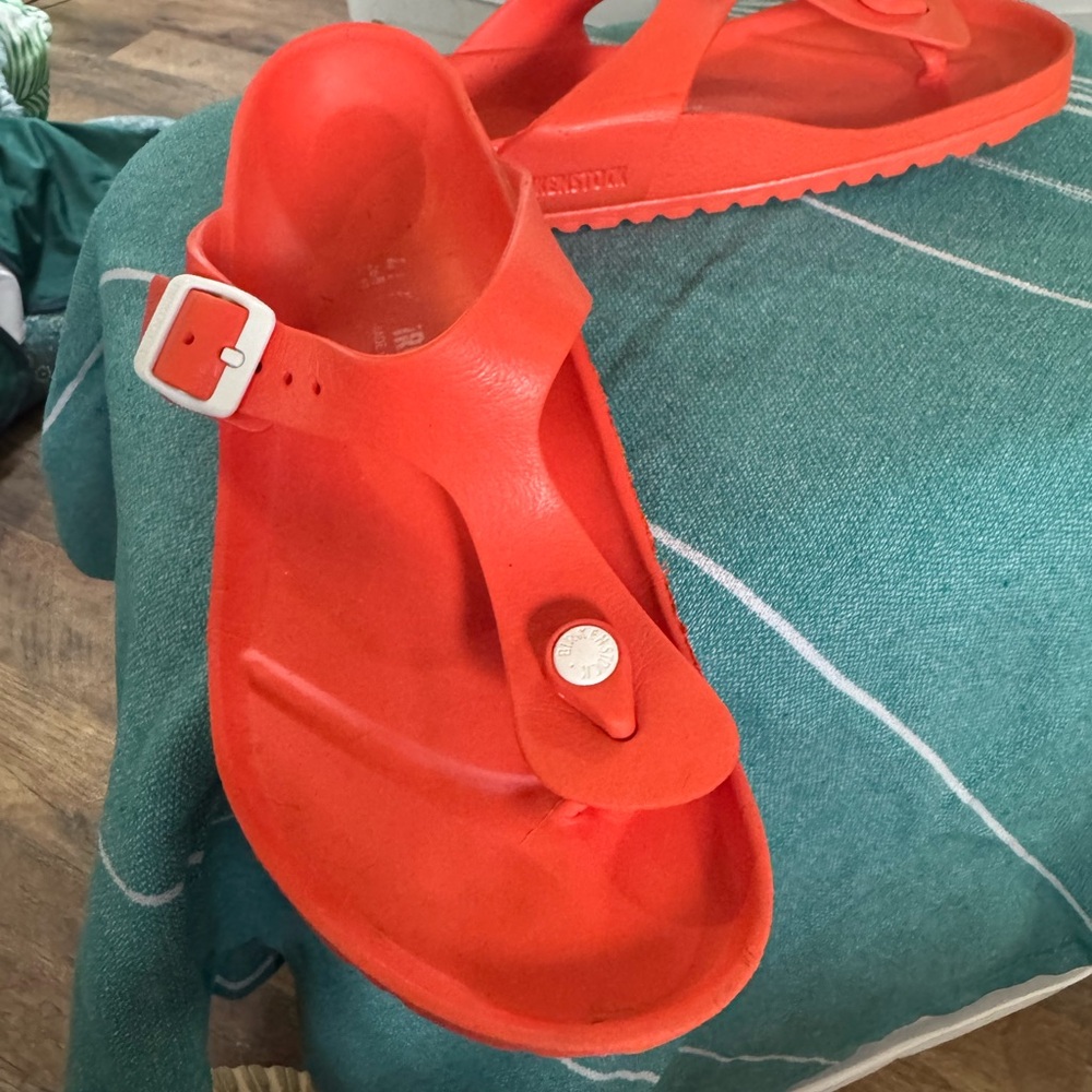 Bright Orange Birkenstock rubber Sandals